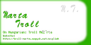 marta troll business card